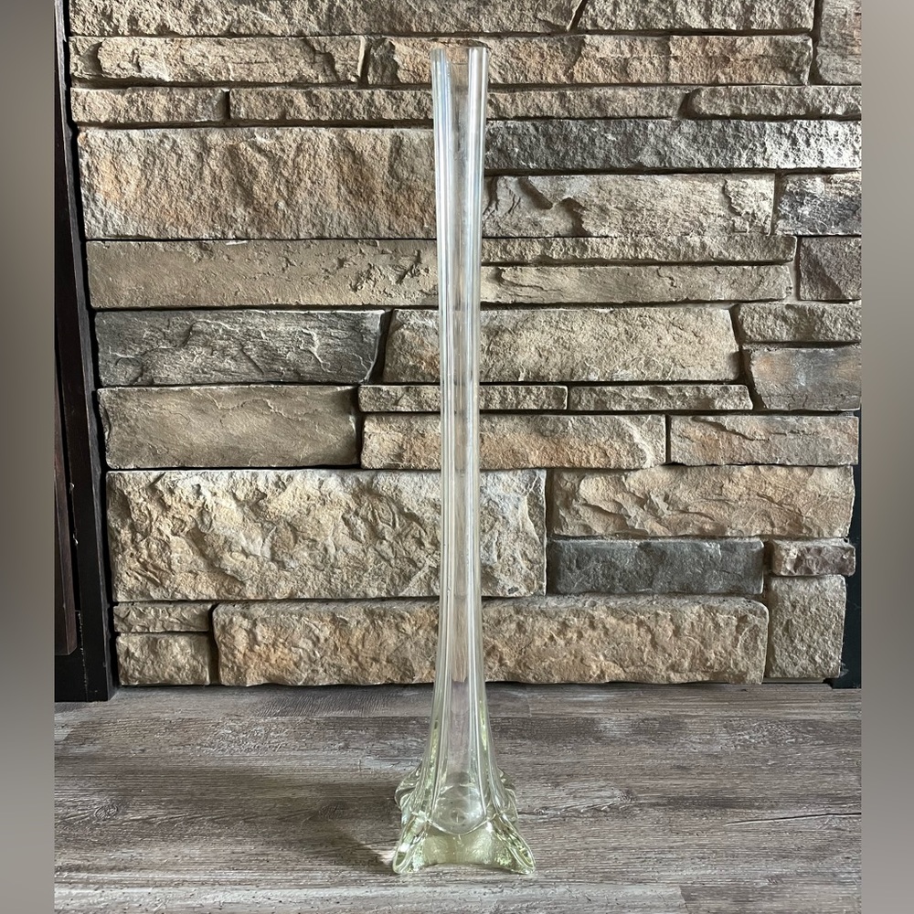 Vintage Large Sheathed Blown Glass Vase Art Deco